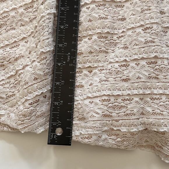 Vince Camuto Fit & Flare Dress Womens Medium Ivory Lace Sleeveless Knee Length - Picture 10 of 15